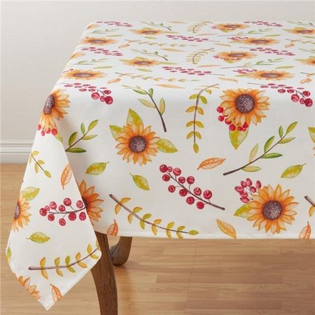 SARO LIFESTYLE SARO 2031.M55S Sunflower Design Tablecloth  Multi Color 2031.M55S